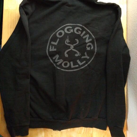 Flogging Molly Logo Zipper Hoodie Sweatshirt - Picture 8 of 8